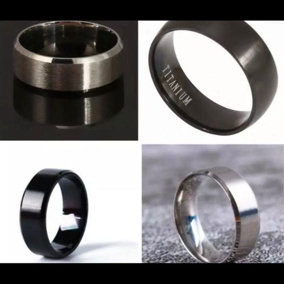 Unisex Rings Titanium Steel Chic Gorgeous Jewelry - Picture 1 of 16